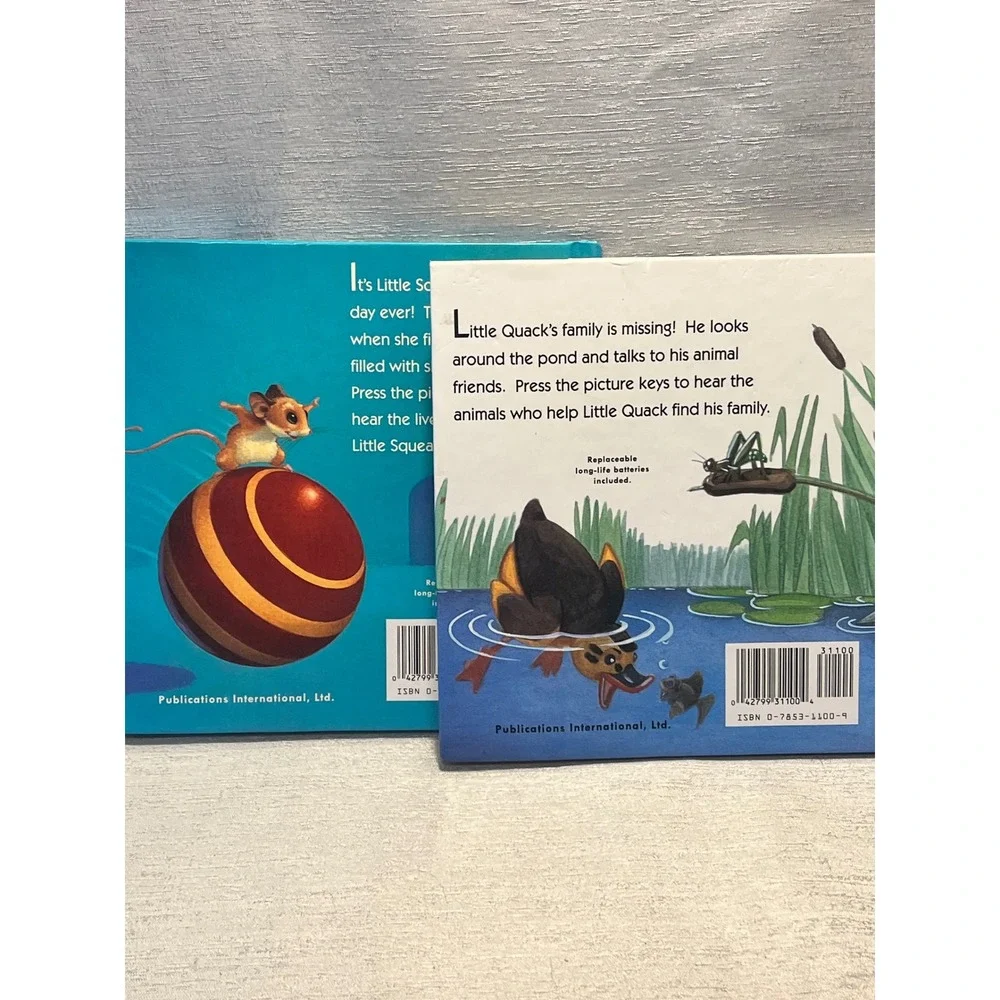 Little Play-a-Sound Books Little Squeak and Little Quack Publications Int Lot 2